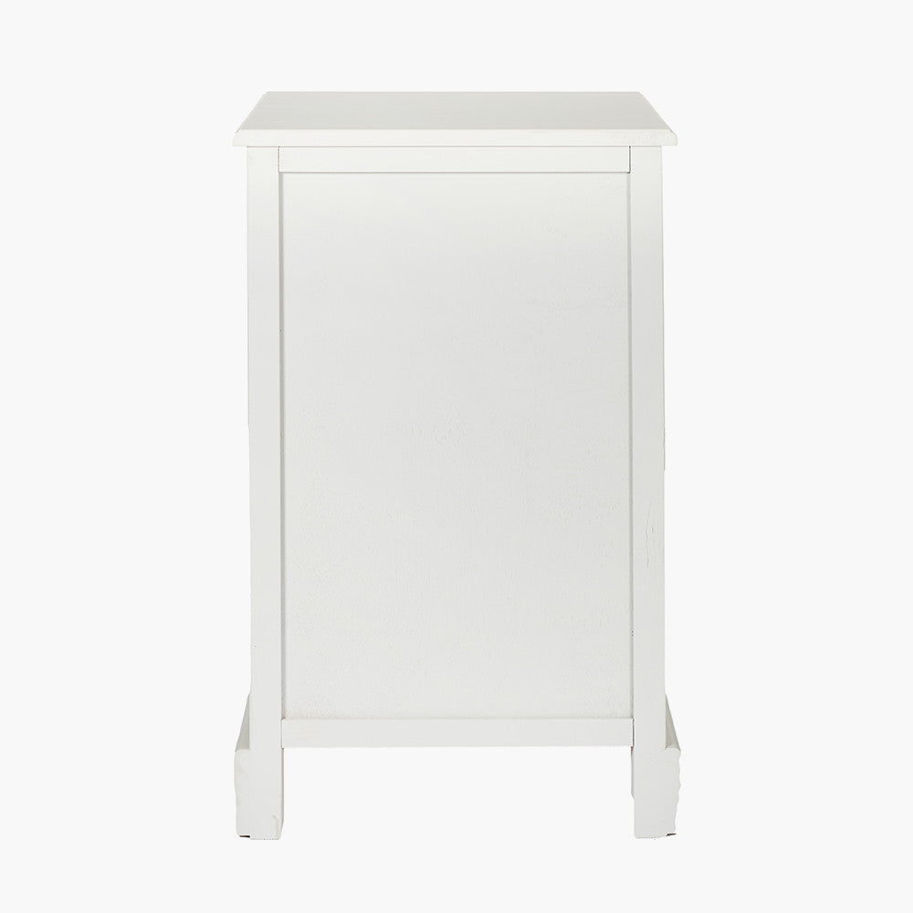 Ascot Pine Wood Grey 3 Drawer Bedside