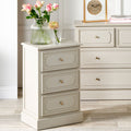 Ascot Pine Wood Grey 3 Drawer Bedside