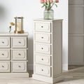 Ascot Pine Wood Grey 5 Drawer Tall Boy