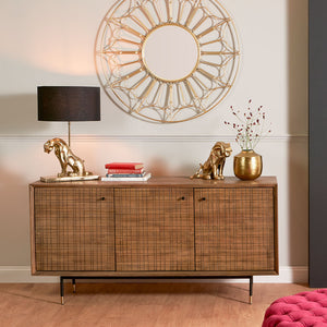 Arte Acacia Wood 3 Door Sideboard