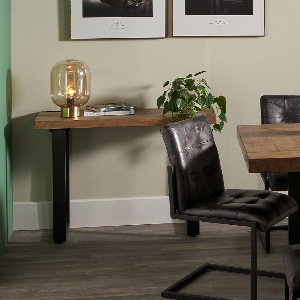 Pahoja Mango Wood and Iron Rectangular Console Table