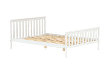 Load image into Gallery viewer, Oxford White Wooden (Pine) Bed - Available in Single (3ft), Double (4&quot;6ft) &amp; KingSize (5ft)
