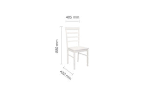 Cottesmore Rectangle Dining Set with 4/6 Upton Chairs - White