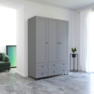 Dalia Wardrobe 3, 2 & 1 Door available - Available in Grey or White