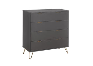 Arlo 4 Drawer Chest - Charcoal