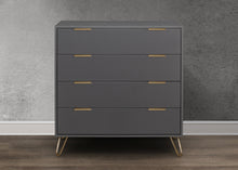 Load image into Gallery viewer, Arlo 4 Drawer Chest - Charcoal
