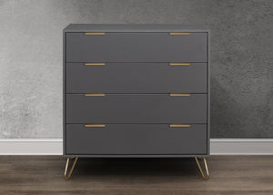 Arlo 4 Drawer Chest - Charcoal