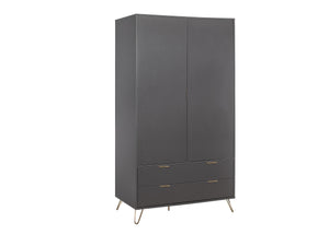 Arlo 2 Door 2 Drawer Wardrobe - Charcoal