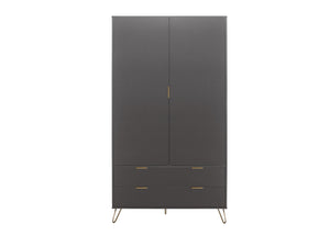 Arlo 2 Door 2 Drawer Wardrobe - Charcoal