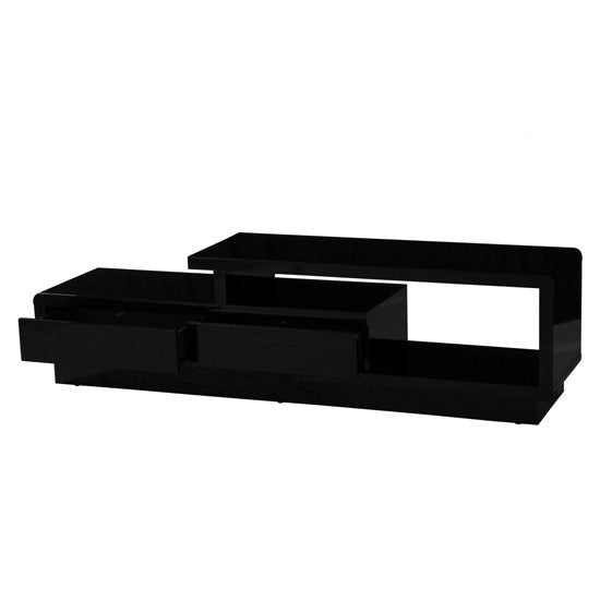 Kolima High Gloss TV Cabinet Black/White