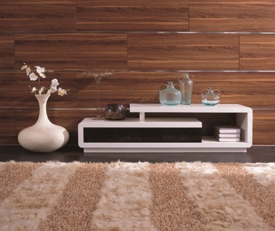 Kolima High Gloss TV Cabinet Black/White