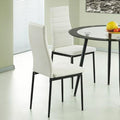 Sophie Dining Chairs with White PU & Black Frame
