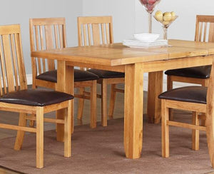 Laya Solid Oak Extending Table Small/Large