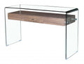 Milford Clear Console Table with Drawer