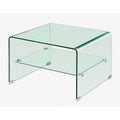 Milford Clear Lamp Table with Shelf
