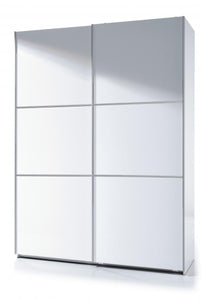 Neva 4Ft Wide Sliding Door Wardrobe - With Shelves - Available in White