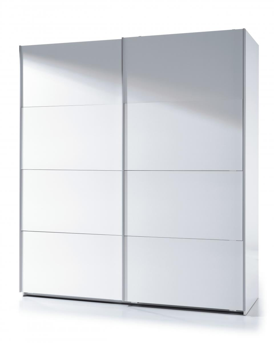 Neva 4Ft Wide Sliding Door Wardrobe - With Shelves - Available in White