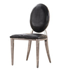 Camila Dining Chair Stainless Steel & Black PU