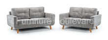 Load image into Gallery viewer, Aurora/Sapphire Grey Fabric Sofa - Available in Corner Sofa, 3+2 Sofa &amp; Armchair
