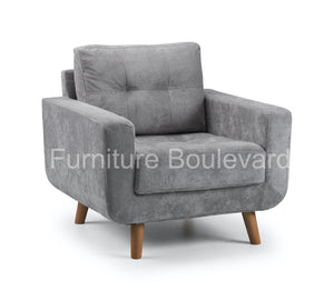 Aurora/Sapphire Grey Fabric Sofa - Available in Corner Sofa, 3+2 Sofa & Armchair