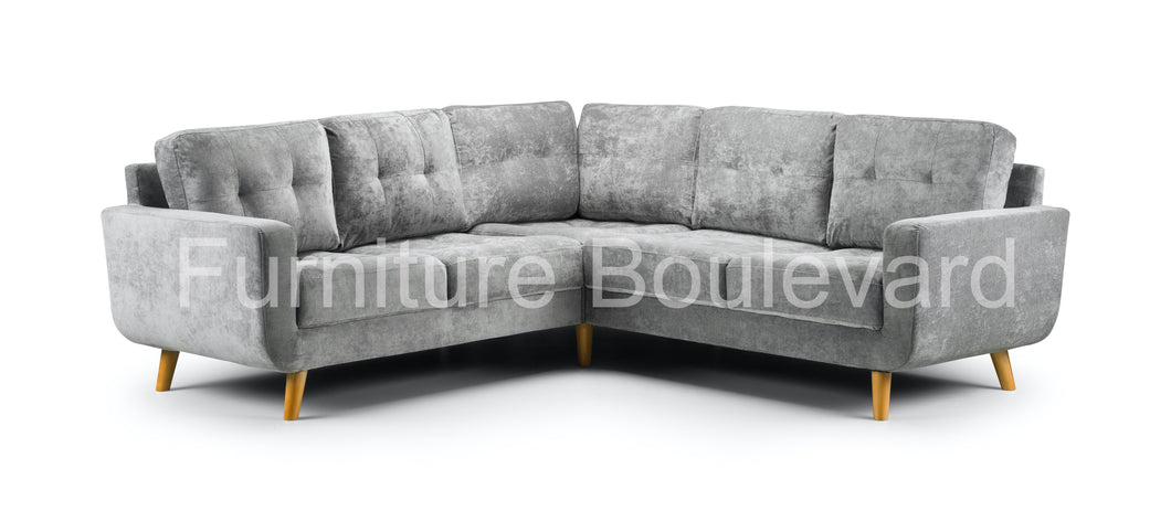 Sapphire Grey Fabric Sofa - Available in Corner Sofa, 3+2 Sofa & Armchair
