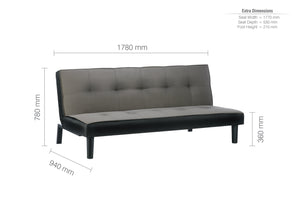 Aurora Sofa Bed - Available in Grey, Blue or Green