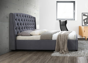 Balmoral Bed - Available in Grey Velvet