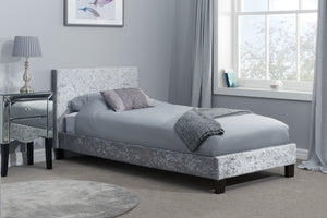 Frankfurt Standard Bed - Available In Grey, Crushed Black and Crushed Silver