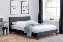 Load image into Gallery viewer, Frankfurt Standard Bed - Available In Grey, Crushed Black and Crushed Silver
