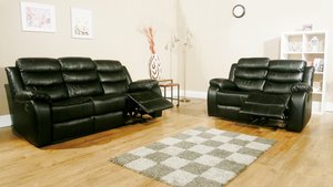Vista Recliner Sofa - Available in Black, Brown and Grey