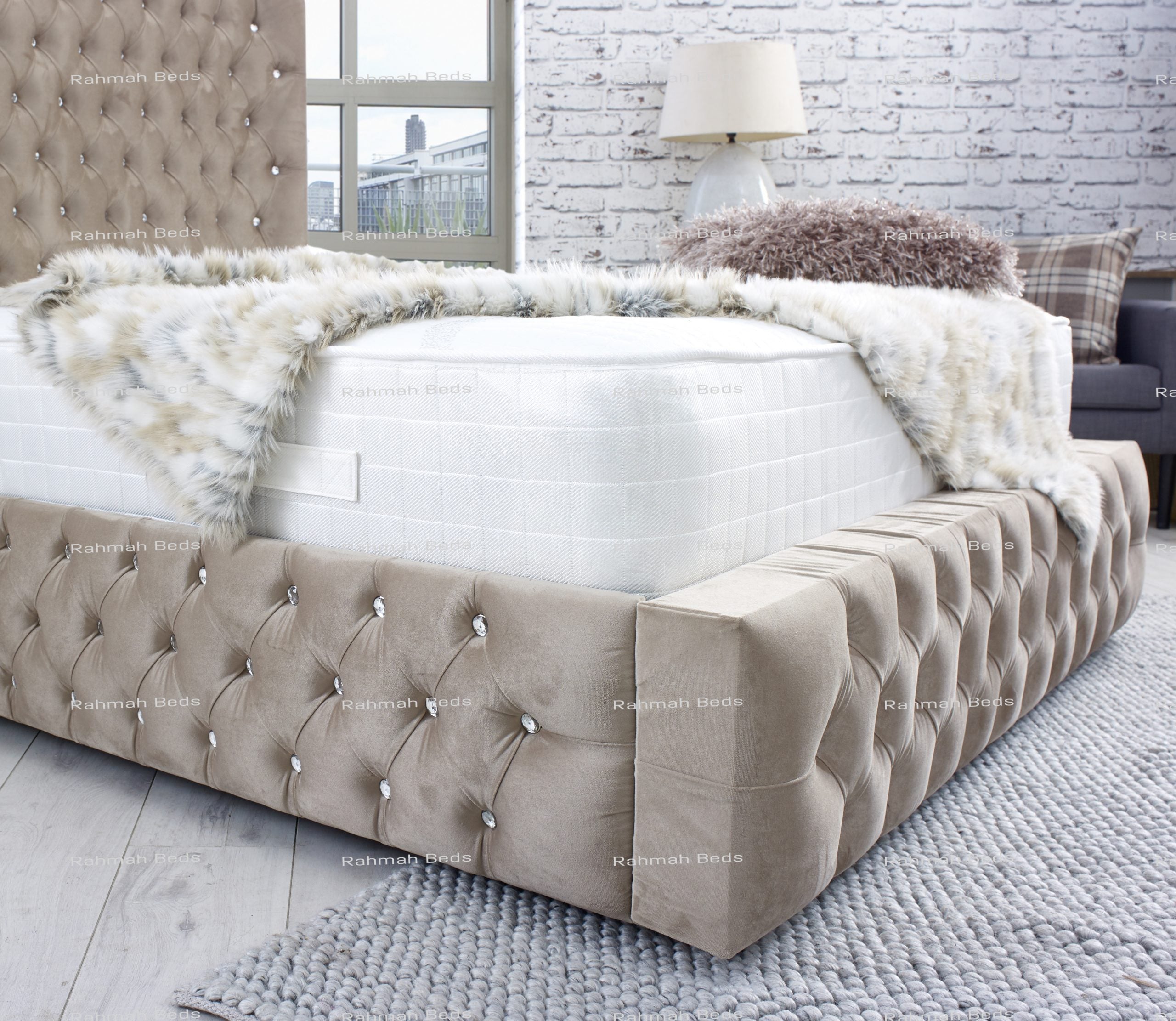 Buckingham Bed - Ottoman/Non-Ottoman - Multiple Colour Option