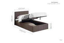 Load image into Gallery viewer, Frankfurt Standard Bed - Available In Grey, Crushed Black and Crushed Silver
