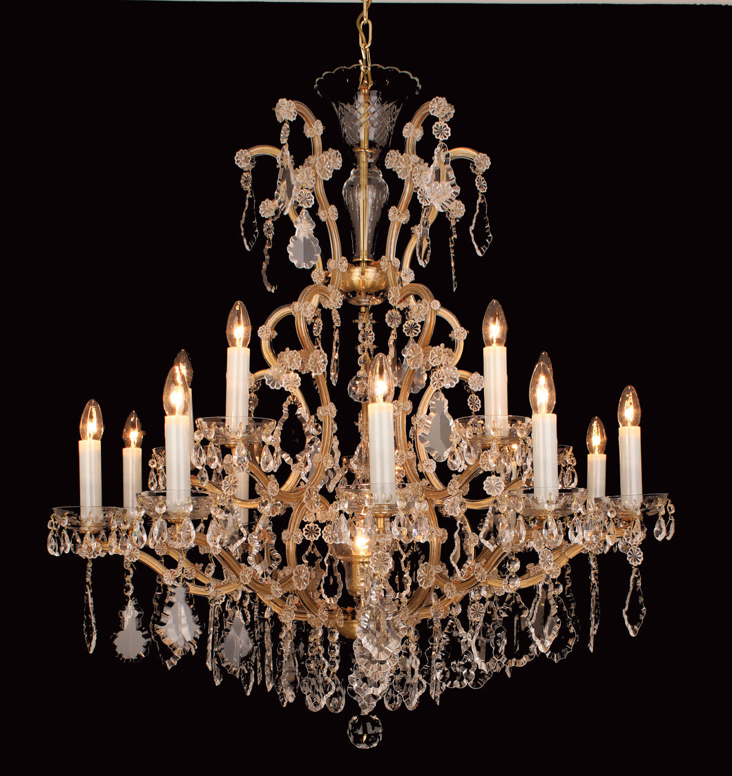 Hayward Crystal Chandelier Gold