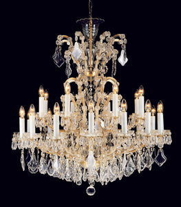 Hayward Crystal Chandelier Gold