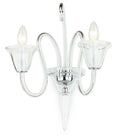 Imandra Curved Clear Glass Wall Light