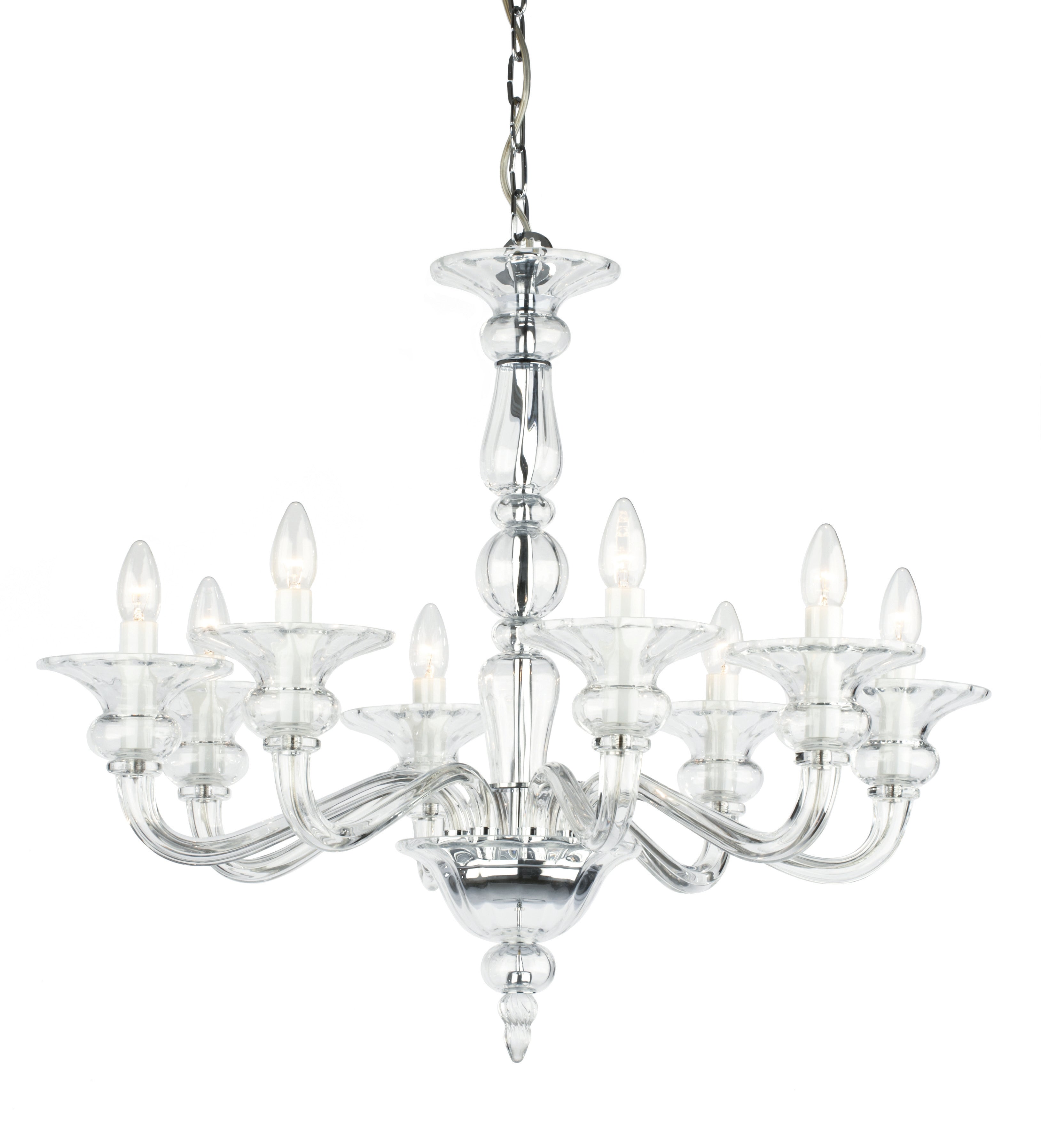 Kivu Clear Glass Chandelier Small
