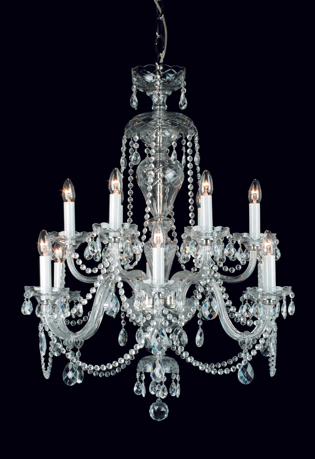 Fewa Crystal Chandelier Nickel/Gold Small/Medium/Large