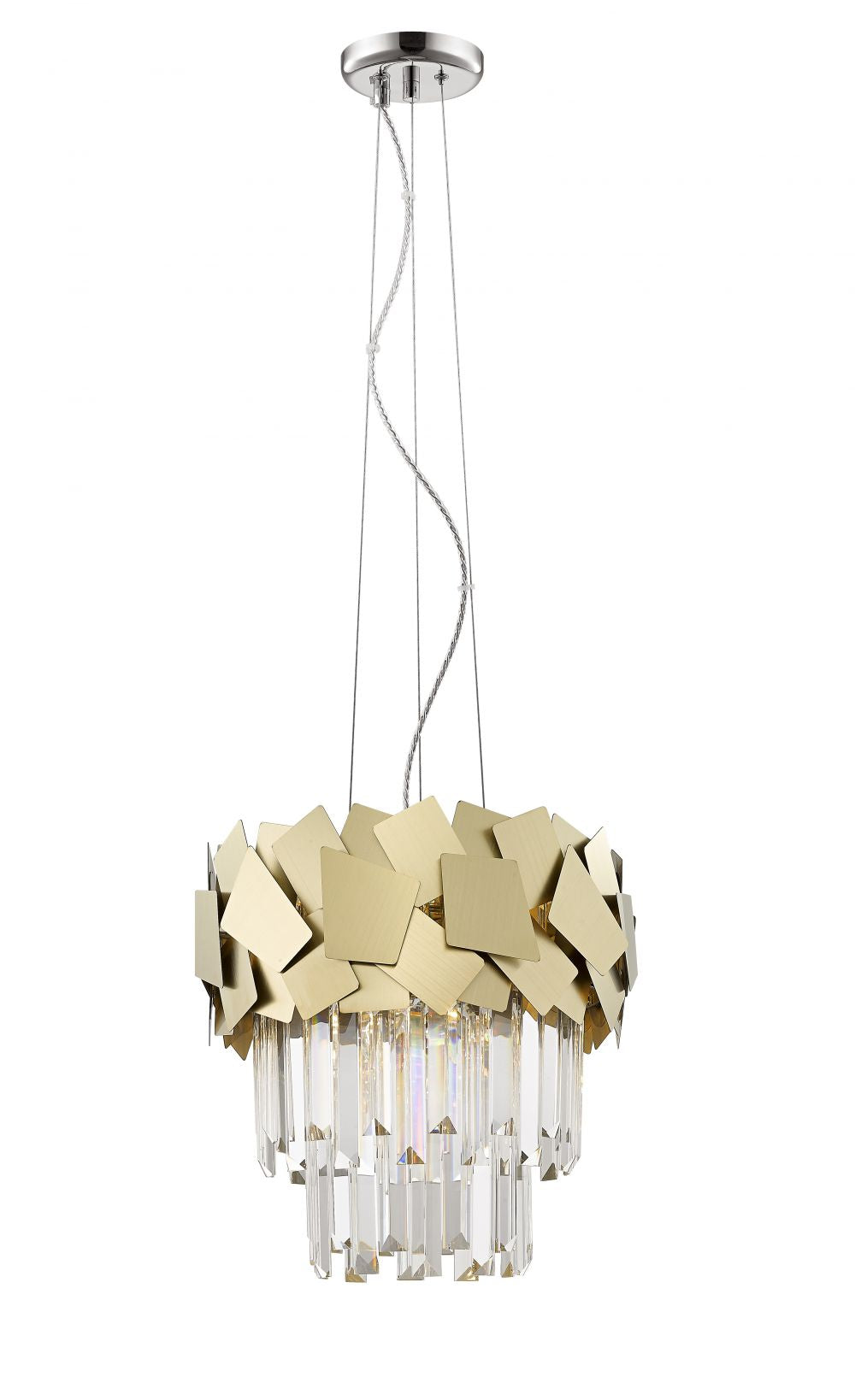 Dijon Crystal Laser Cut Ceiling Light Small/Large Chrome/Gold