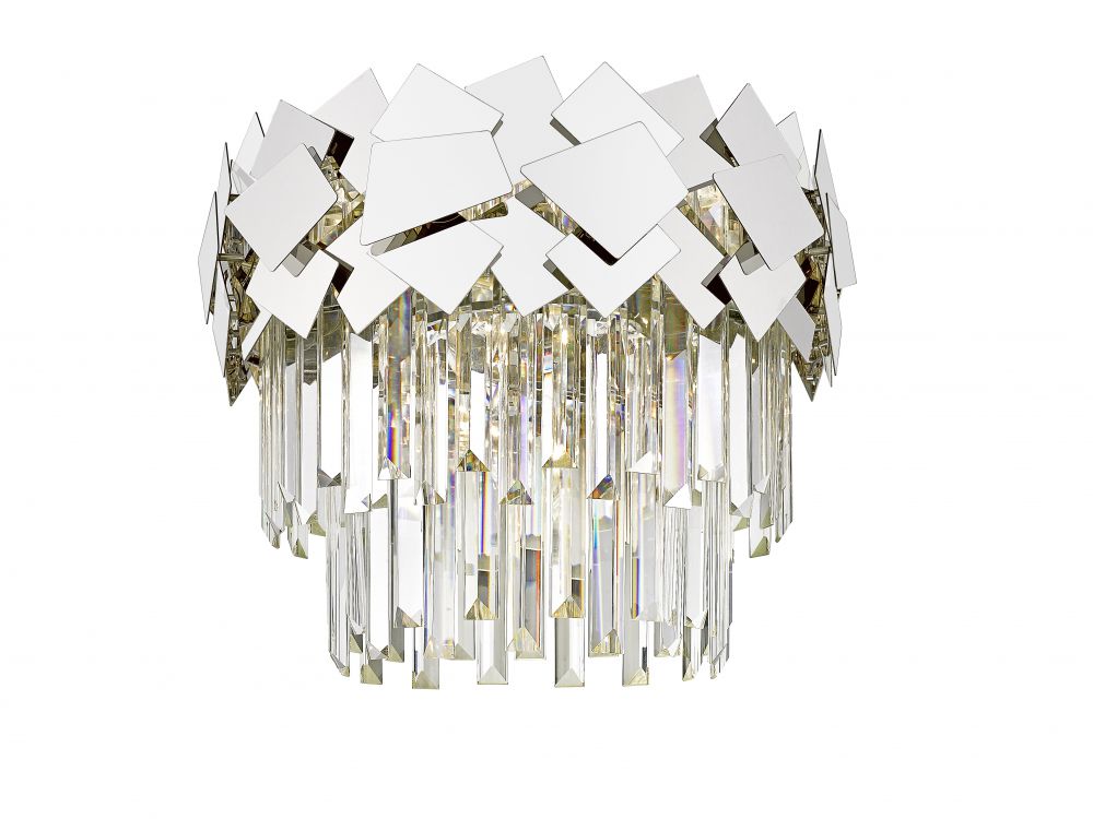 Dijon Crystal Laser Cut Flush Small/Large Chrome/Gold