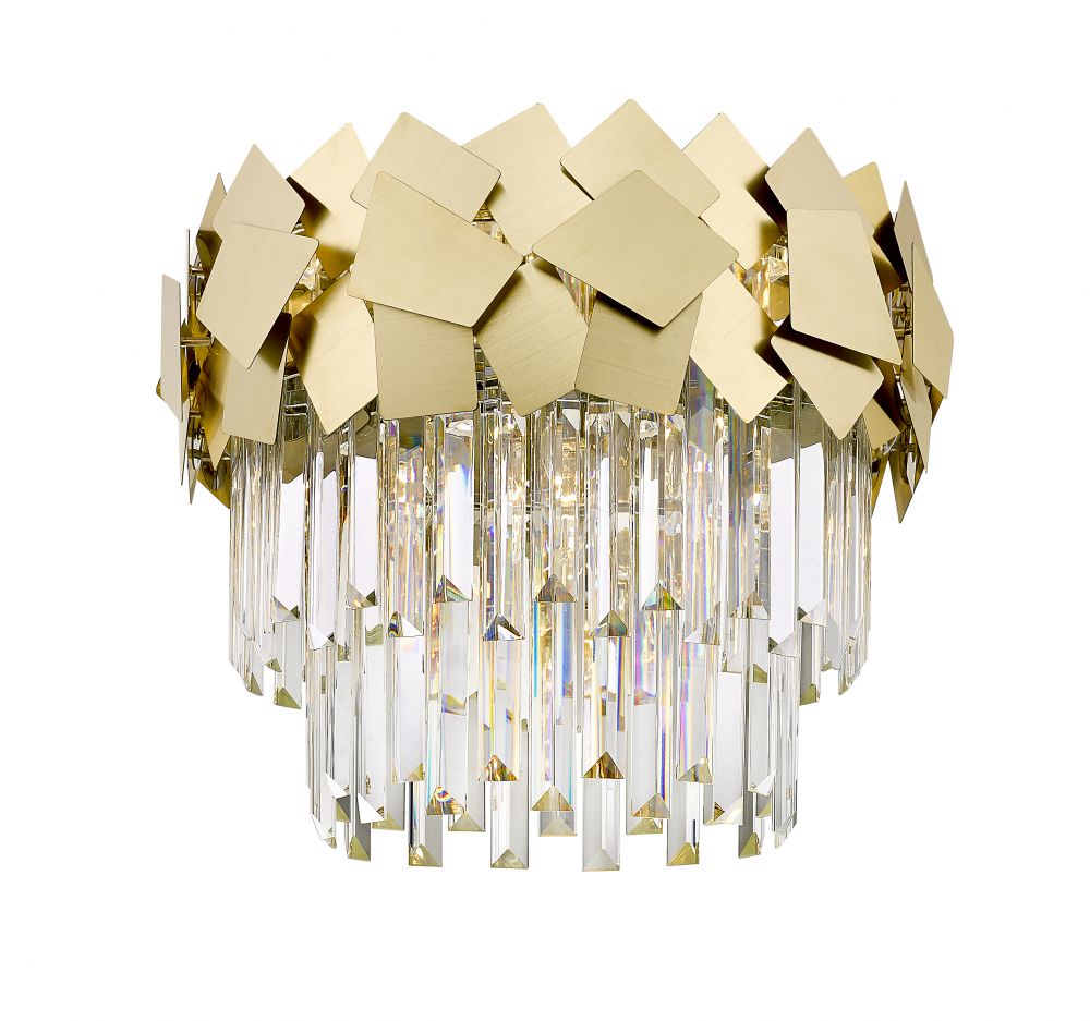 Dijon Crystal Laser Cut Flush Small/Large Chrome/Gold