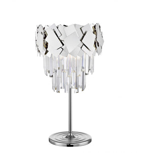 Dijon Crystal Laser Cut Table Lamp Chrome/Gold