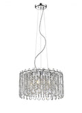 Alden Crystal Pendant 5 Light Chrome