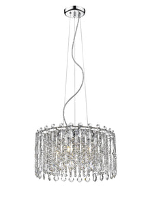 Alden Crystal Pendant 5 Light Chrome