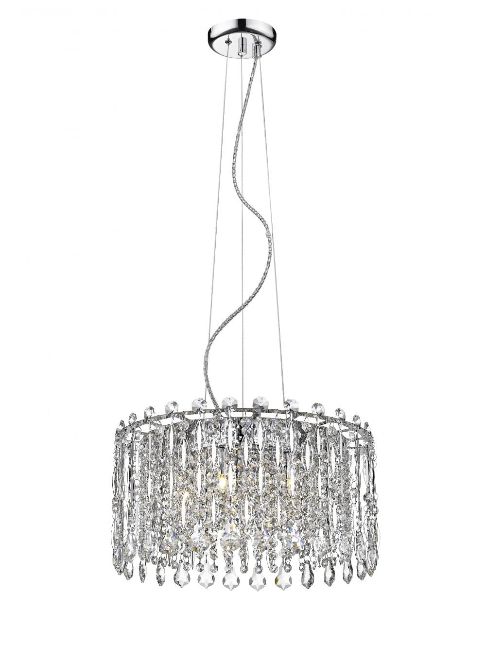 Alden Crystal Pendant 5 Light Chrome