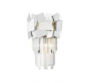 Dijon Crystal Laser Cut Wall Light Chrome/Gold