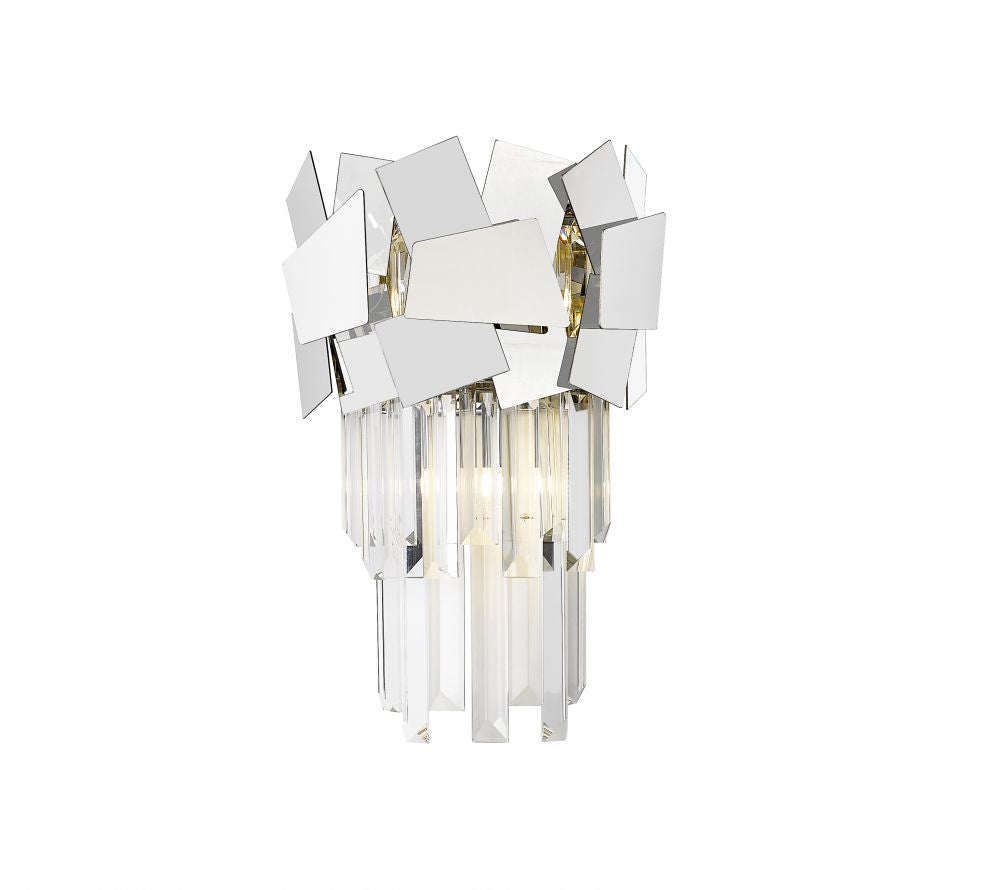 Dijon Crystal Laser Cut Wall Light Chrome/Gold