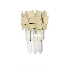 Dijon Crystal Laser Cut Wall Light Chrome/Gold