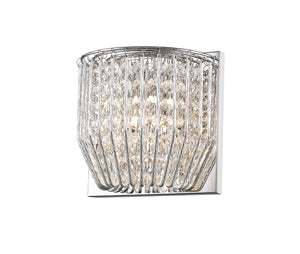 Delhi 1 Light Crystal Wall Light Chrome/Gold