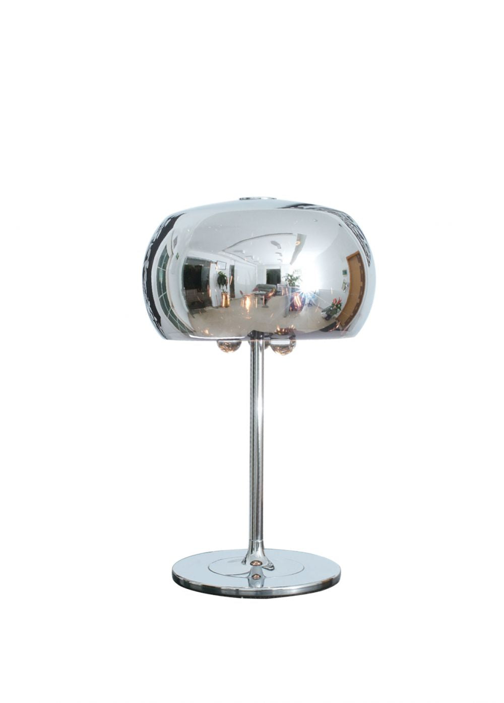 Esla Glass With Beads Chrome Table Lamp
