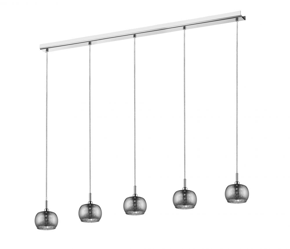 Esla Glass With Beads Chrome Bar